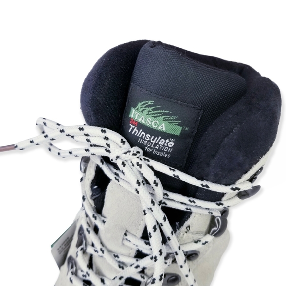 New Itasca "Ice Breaker" Grey Suede Insulated Winter Ankle Boots Woman's Size 9 - Picture 6 of 9
